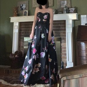 Sequin Hearts Prom Dress Floral